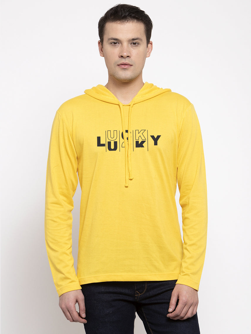 Men's Lucky Full sleeves Hoody T-Shirt - Friskers