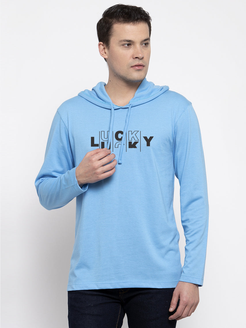 Men's Lucky Full sleeves Hoody T-Shirt - Friskers