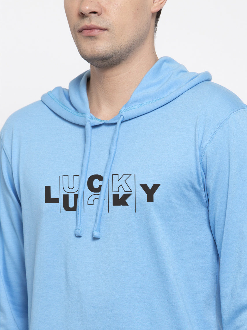 Men's Lucky Full sleeves Hoody T-Shirt - Friskers