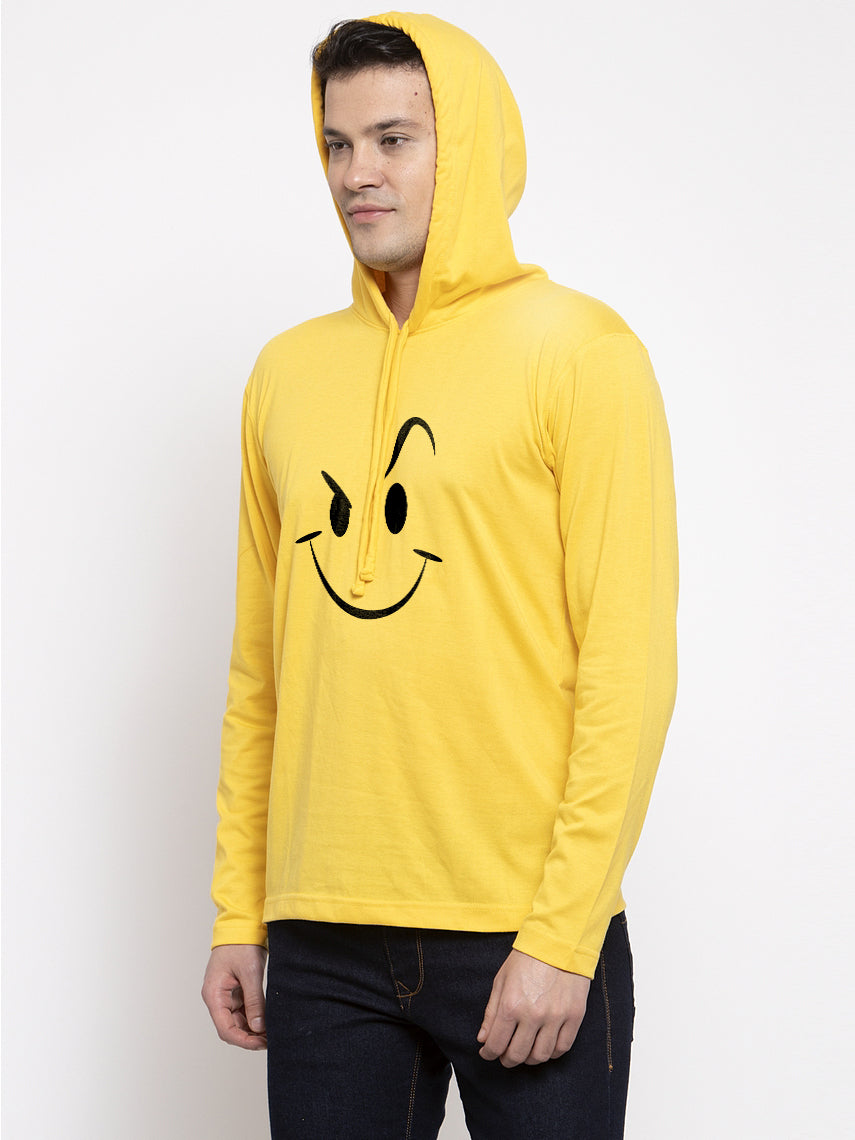 Men's Smiley Full Sleeves Hoody T-Shirt - Friskers