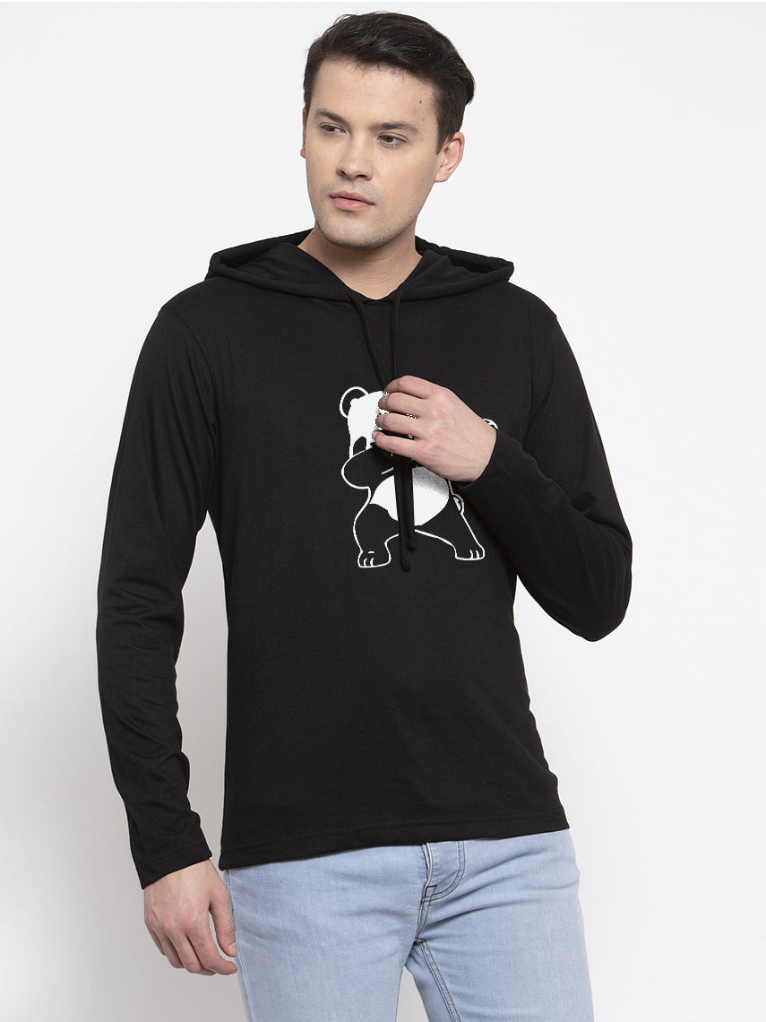 Men's Dancing Panda Full Sleeves Hoody T-Shirt - Friskers