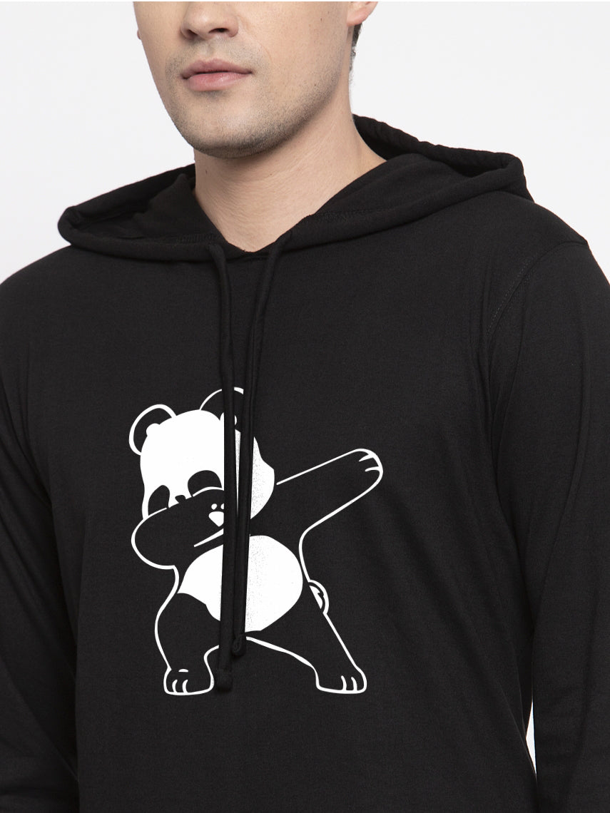 Men's Dancing Panda Full Sleeves Hoody T-Shirt - Friskers