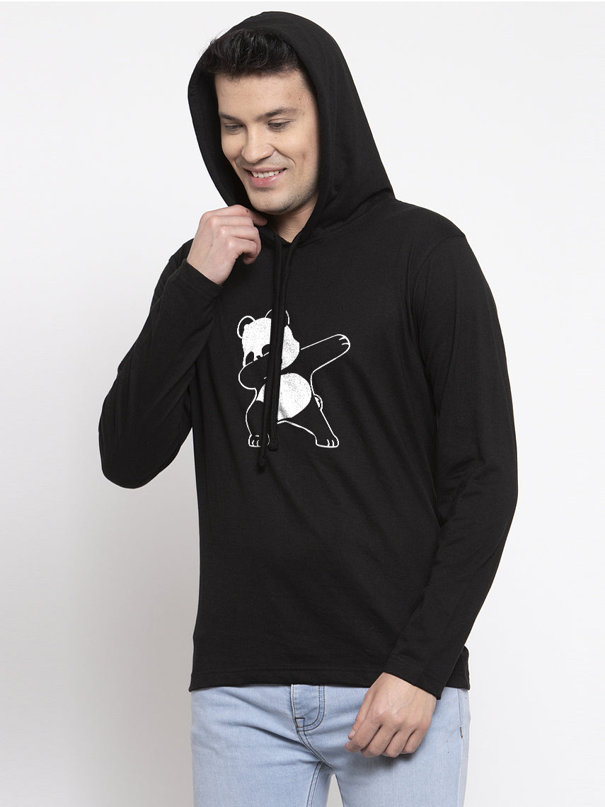 Men's Dancing Panda Full Sleeves Hoody T-Shirt - Friskers