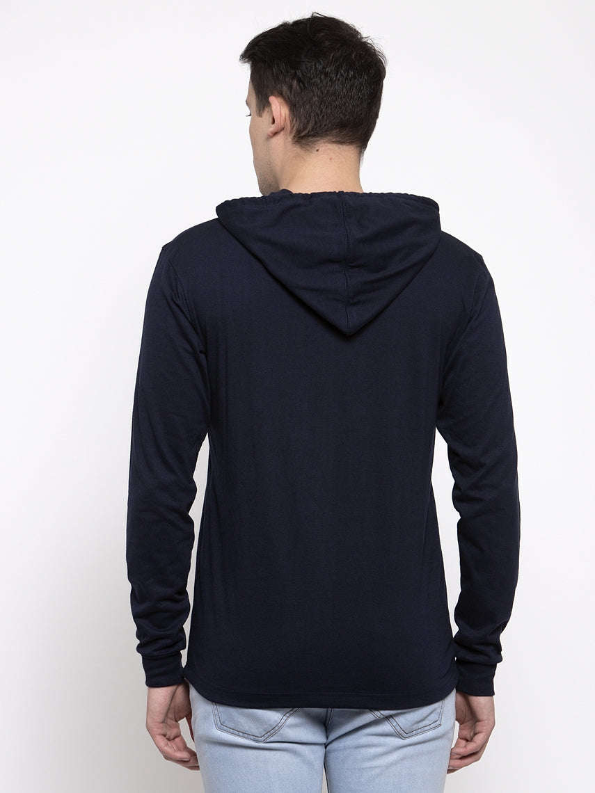 Men's Captain Full Sleeves Hoody T-Shirt - Friskers