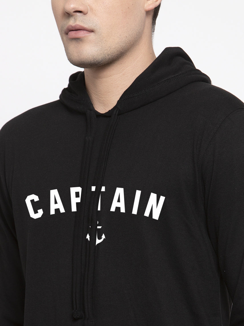 Men's Captain Full Sleeves Hoody T-Shirt - Friskers