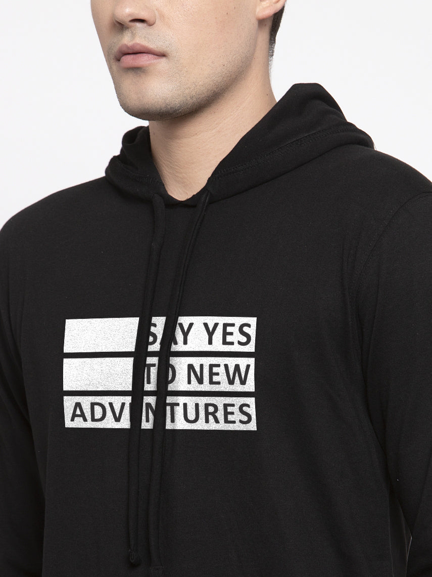 Men's Say Yes To Adventure Full Sleeves Hoody T-Shirt - Friskers