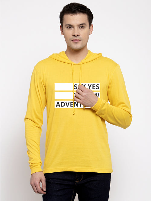 Men's Say Yes To Adventure Full Sleeves Hoody T-Shirt