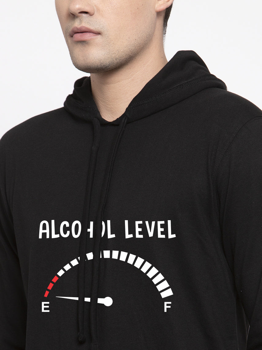 Men's Alcohol Level Full Sleeves Hoody T-Shirt - Friskers