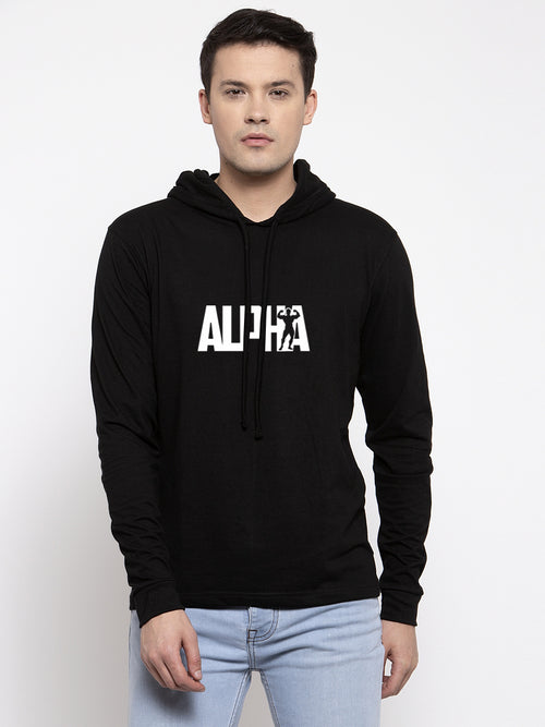 Men's Alpha Full Sleeves Hoody T-Shirt