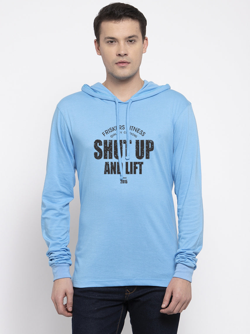 Men's Shutup And Lift Full Sleeves Hoody T-Shirt - Friskers