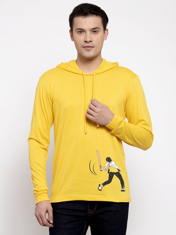 Men's Batting Full Sleeves Hoody T-Shirt - Friskers