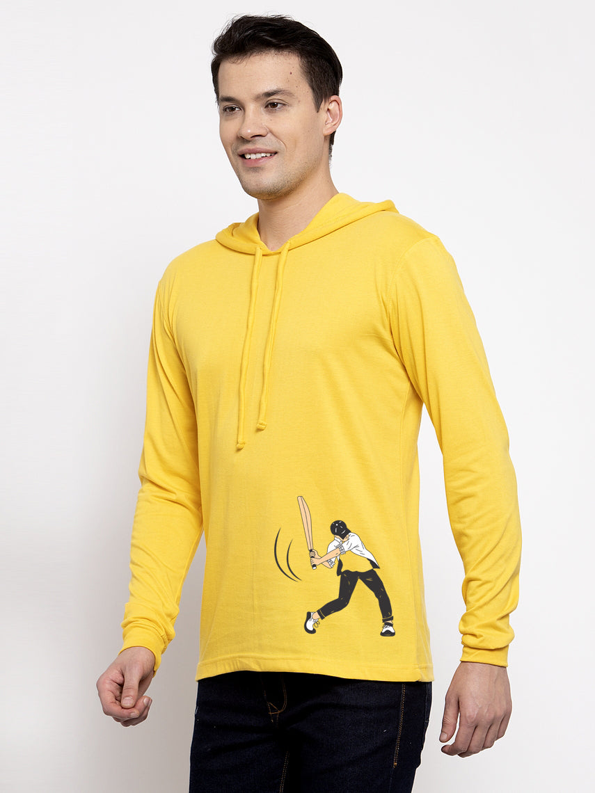 Men's Batting Full Sleeves Hoody T-Shirt - Friskers