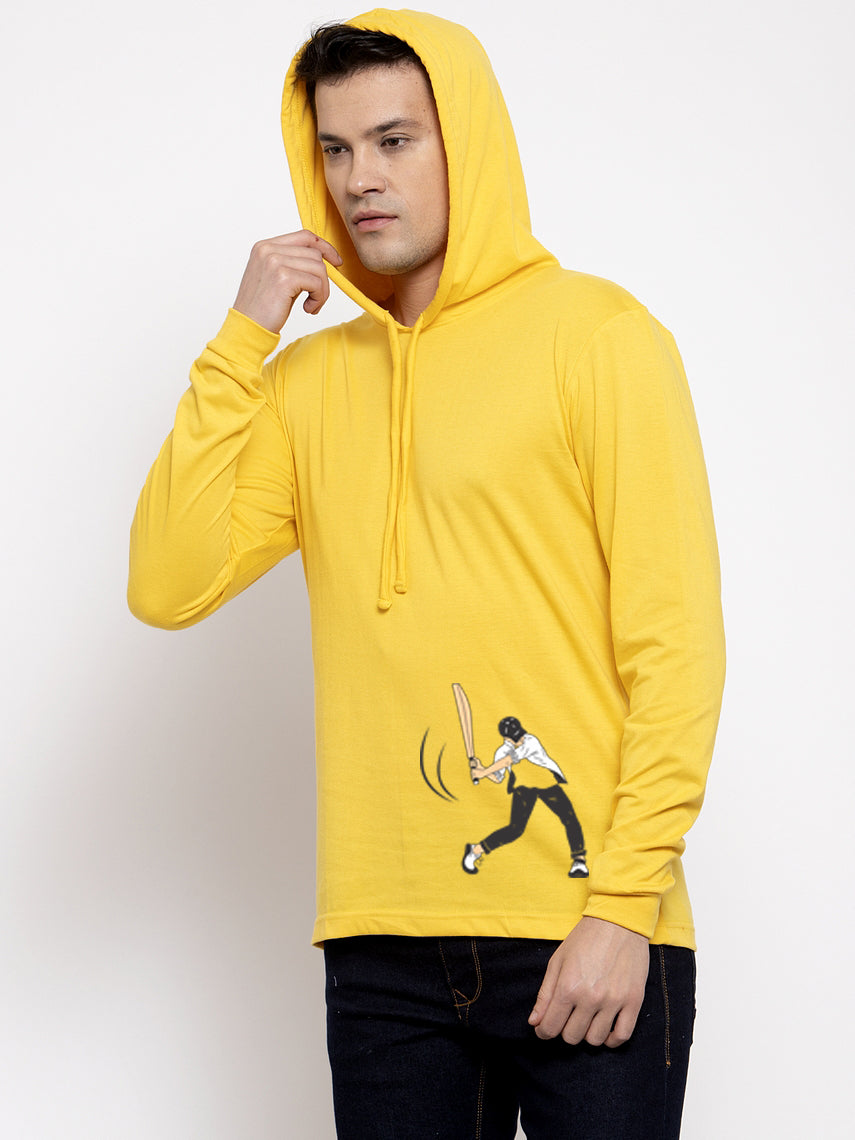 Men's Batting Full Sleeves Hoody T-Shirt - Friskers