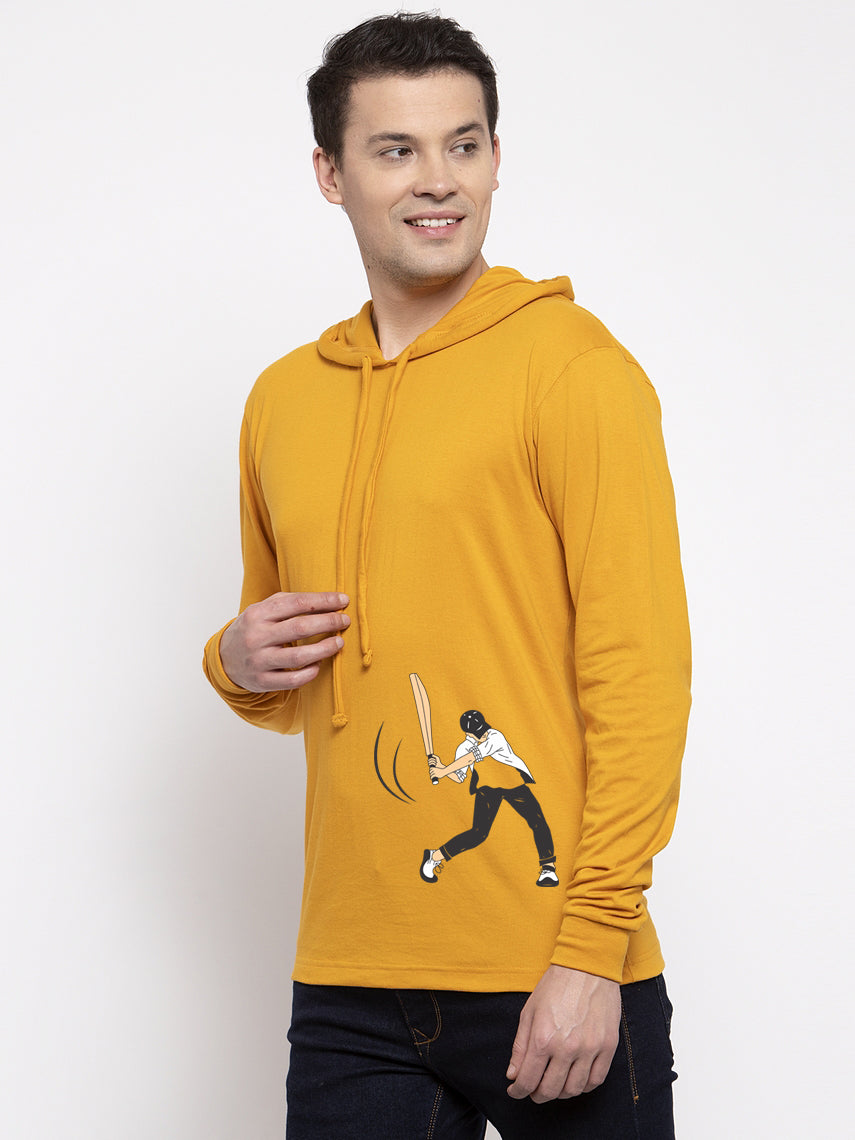 Men's Batting Full Sleeves Hoody T-Shirt - Friskers