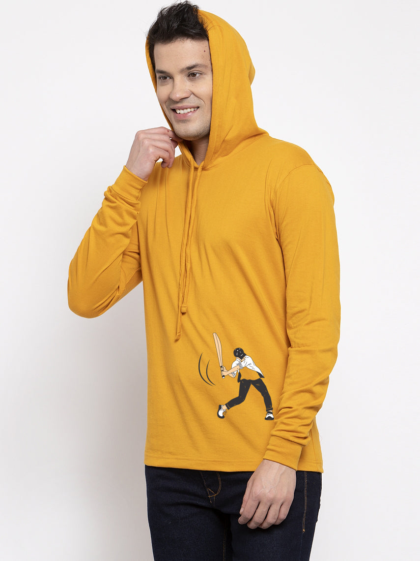 Men's Batting Full Sleeves Hoody T-Shirt - Friskers