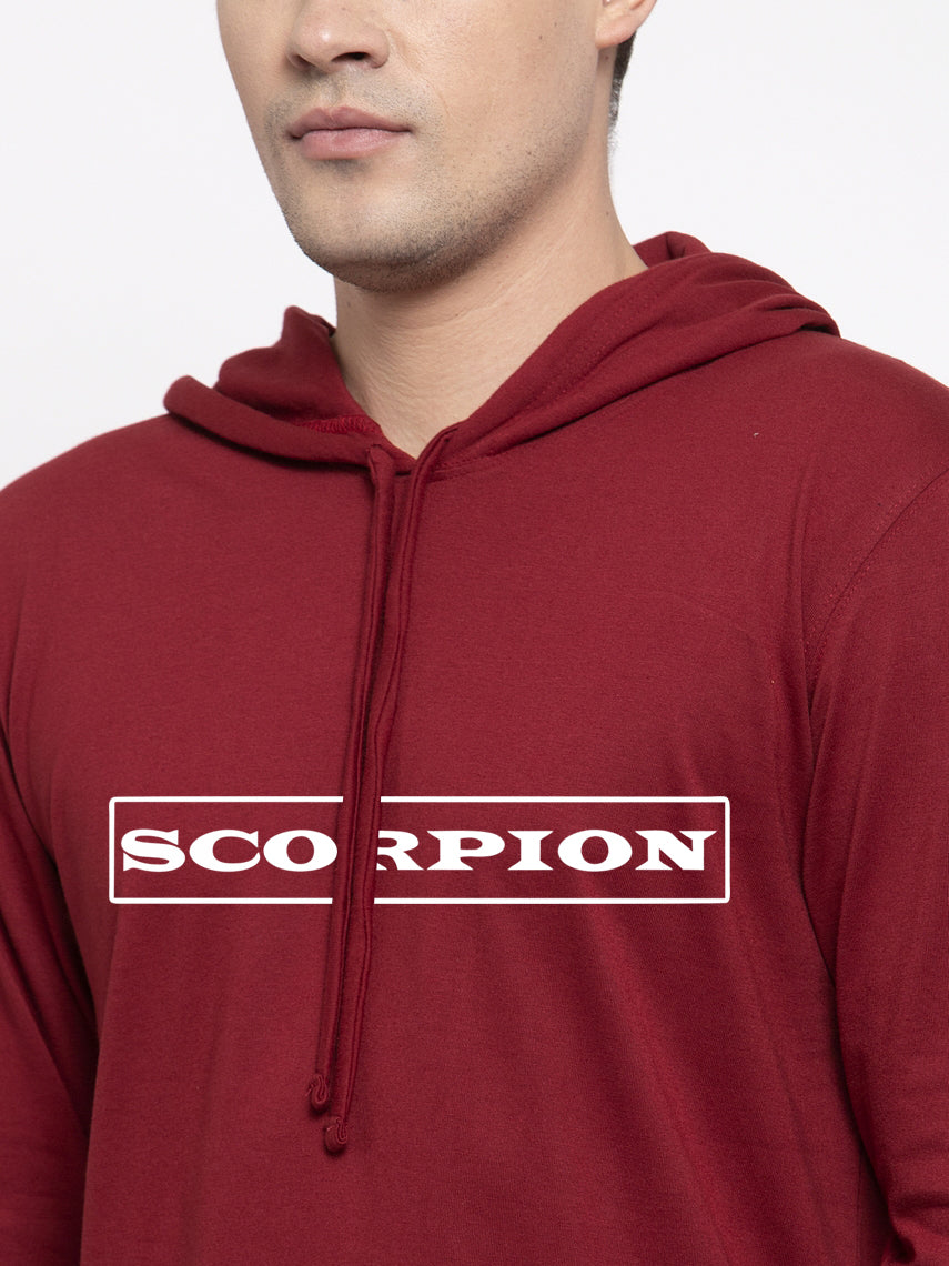 Men's Scorpion Full Sleeves Hoody T-Shirt - Friskers