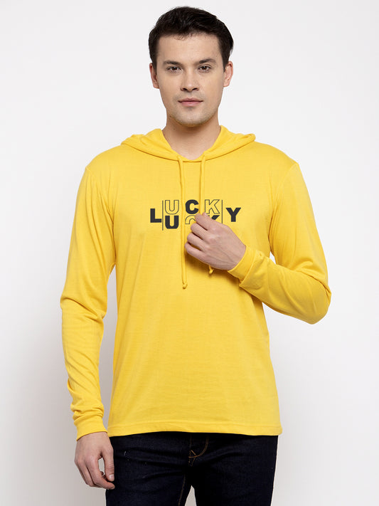 Men's Lucky Full Sleeves Hoody T-Shirt - Friskers