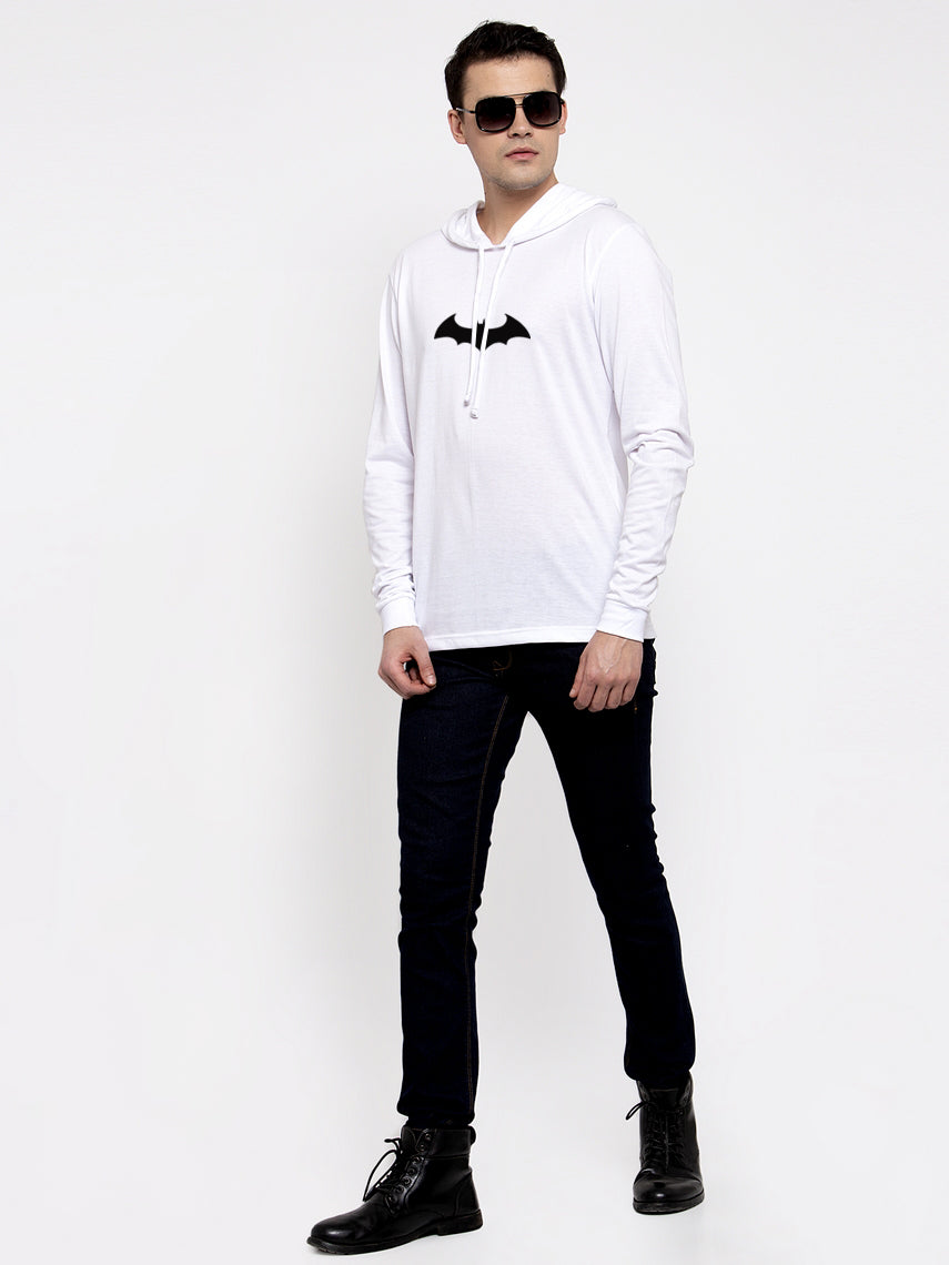 Men's Bat Logo Full Sleeves Hoody T-Shirt - Friskers