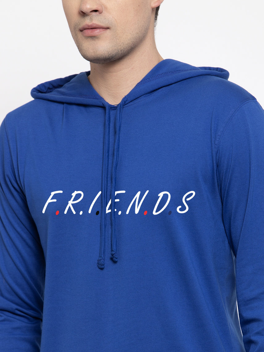 Men's Friends Full Sleeves Hoody T-Shirt - Friskers