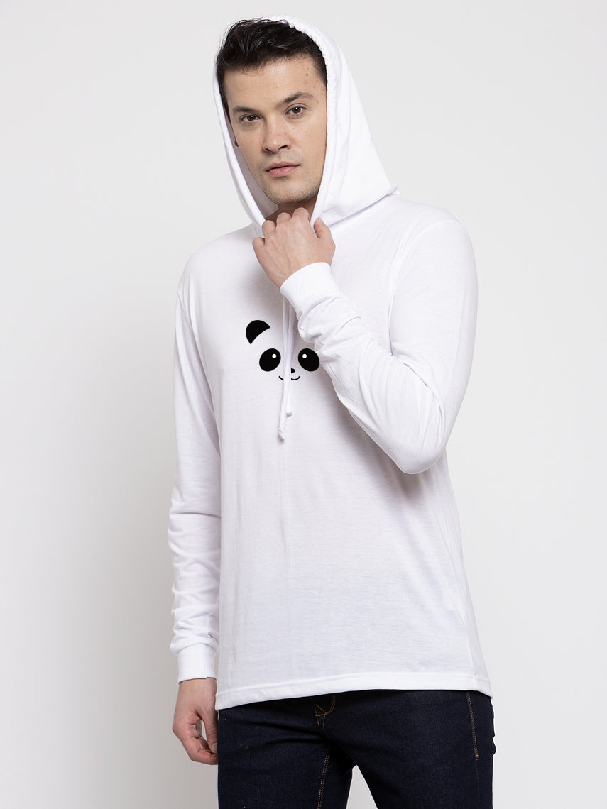 Men's Panda Full Sleeves Hoody T-Shirt - Friskers