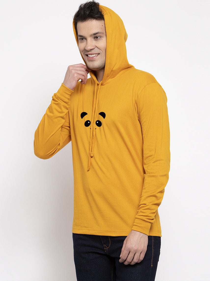 Men's Panda Full Sleeves Hoody T-Shirt - Friskers