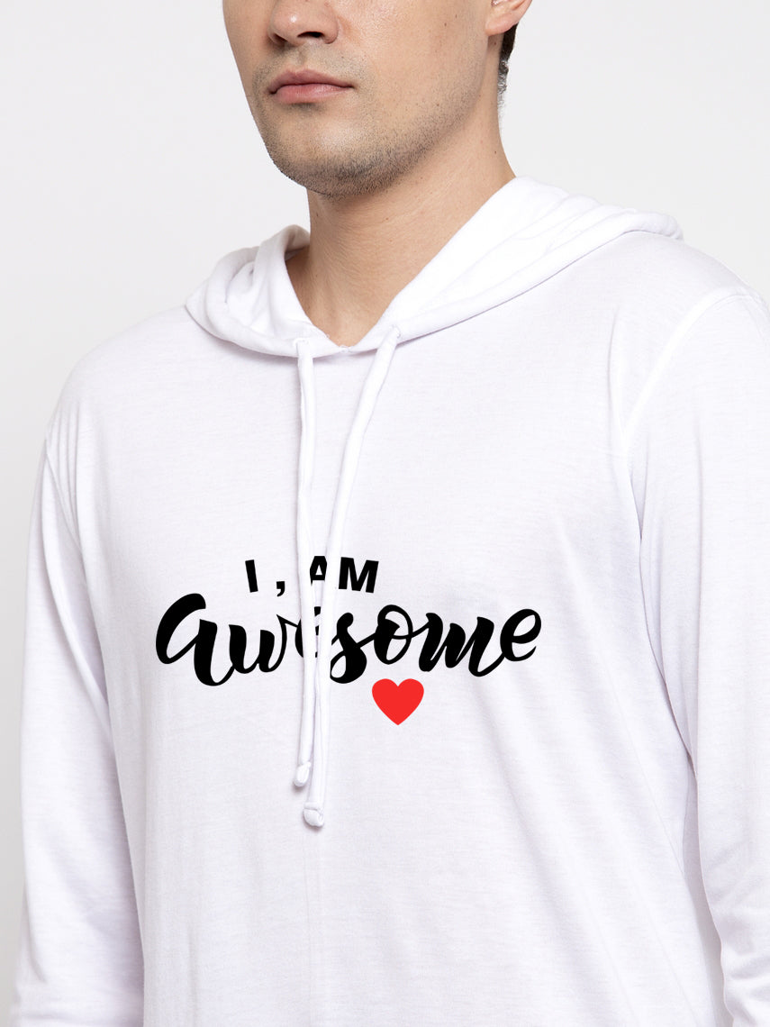 Men's I Am Awesome Full Sleeves Hoody T-Shirt - Friskers
