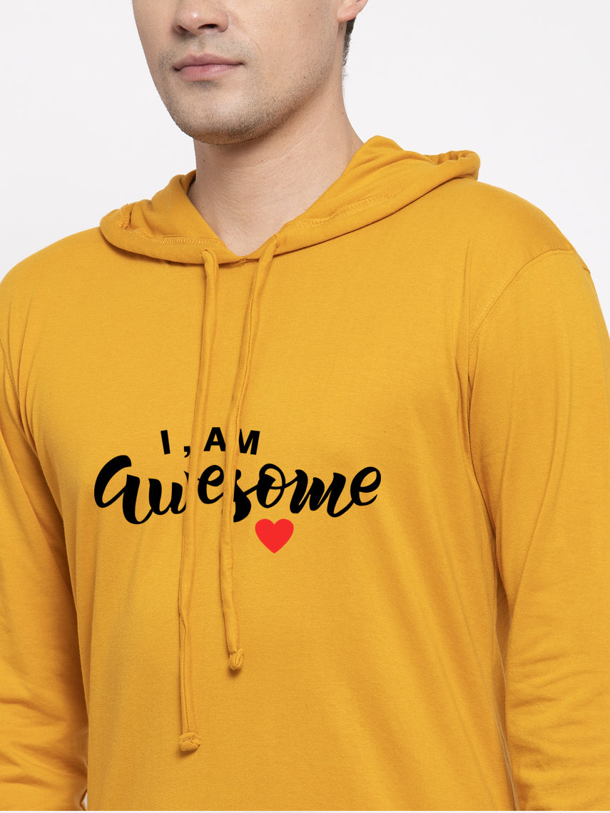 Men's I Am Awesome Full Sleeves Hoody T-Shirt - Friskers