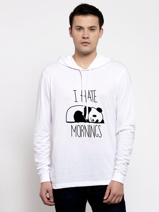 Men's I Hate Morning Full Sleeves Hoody T-Shirt - Friskers