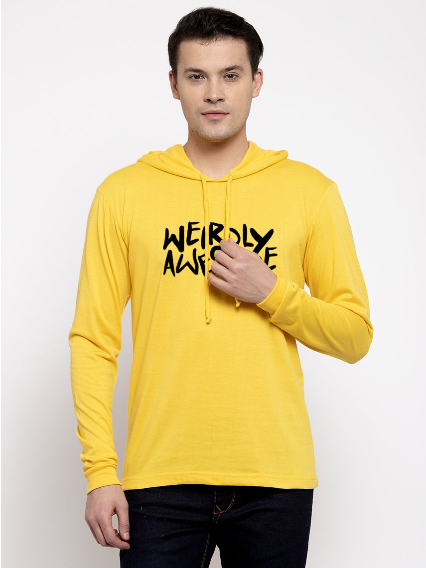 Men's Weirdly Awesome Full Sleeves Hoody T-Shirt - Friskers