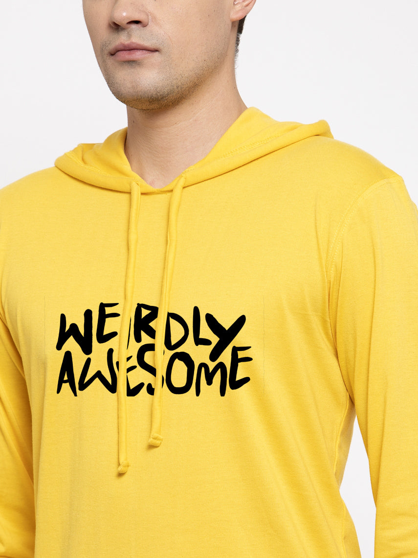 Men's Weirdly Awesome Full Sleeves Hoody T-Shirt - Friskers