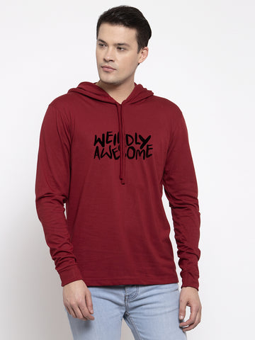 Men's Weirdly Awesome Full Sleeves Hoody T-Shirt - Friskers