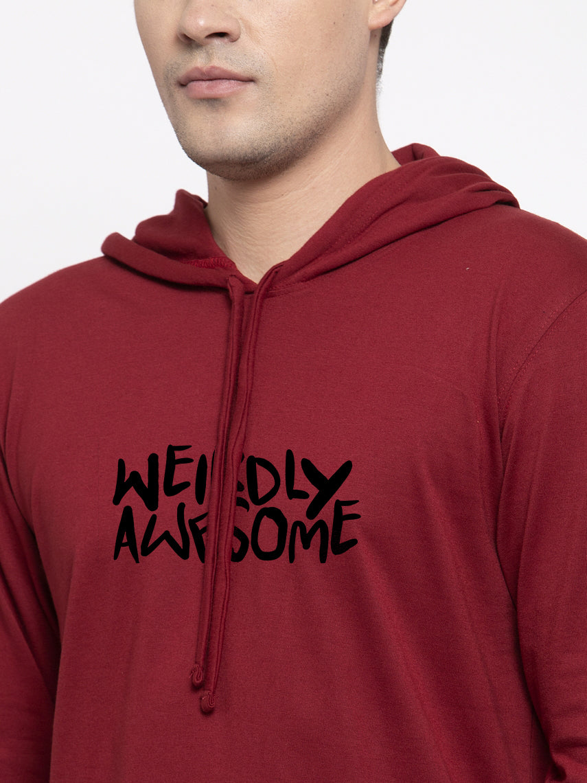 Men's Weirdly Awesome Full Sleeves Hoody T-Shirt - Friskers