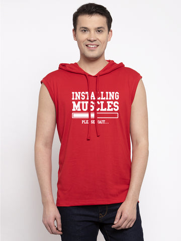 Men's Installing Muscles Sleeveless Hoody T-Shirt - Friskers