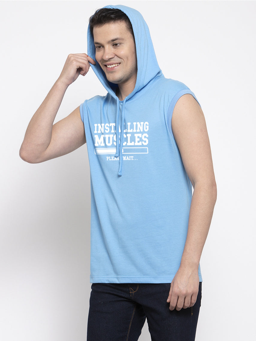 Men's Installing Muscles Sleeveless Hoody T-Shirt - Friskers