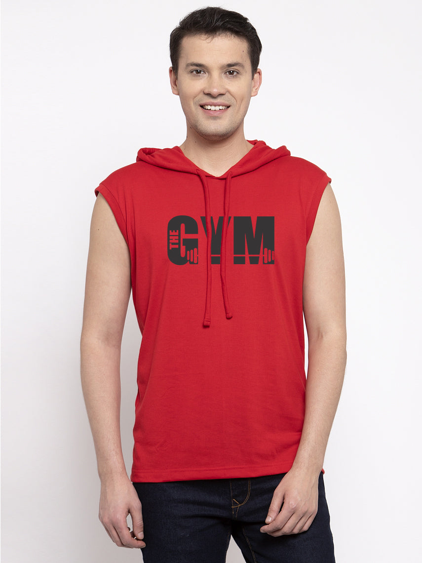 Men's Gym Sleeveless Hoody T-Shirt - Friskers