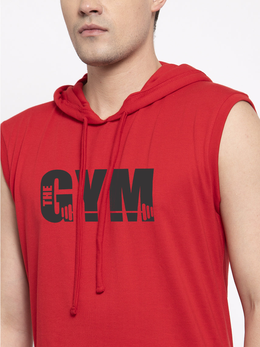 Men's Gym Sleeveless Hoody T-Shirt - Friskers