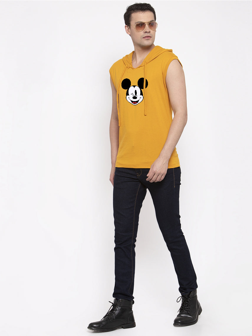 Men's Mickey Mouse Sleeveless Hoody T-Shirt - Friskers
