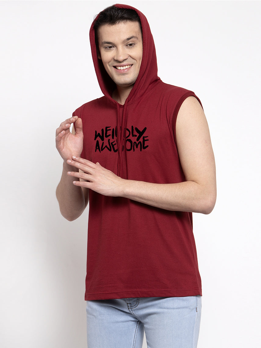 Men's Weirdly Awesome Sleeveless Hoody T-Shirt - Friskers