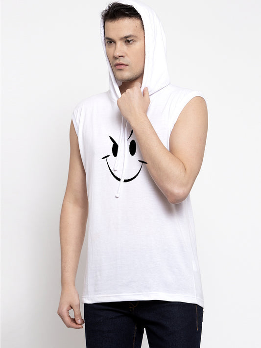 Men's Smiley Sleeveless Hoody T-Shirt - Friskers