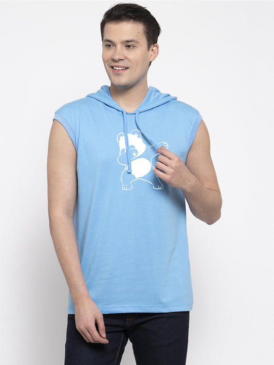 Men's Dancing Panda Sleeveless Hoody T-Shirt - Friskers