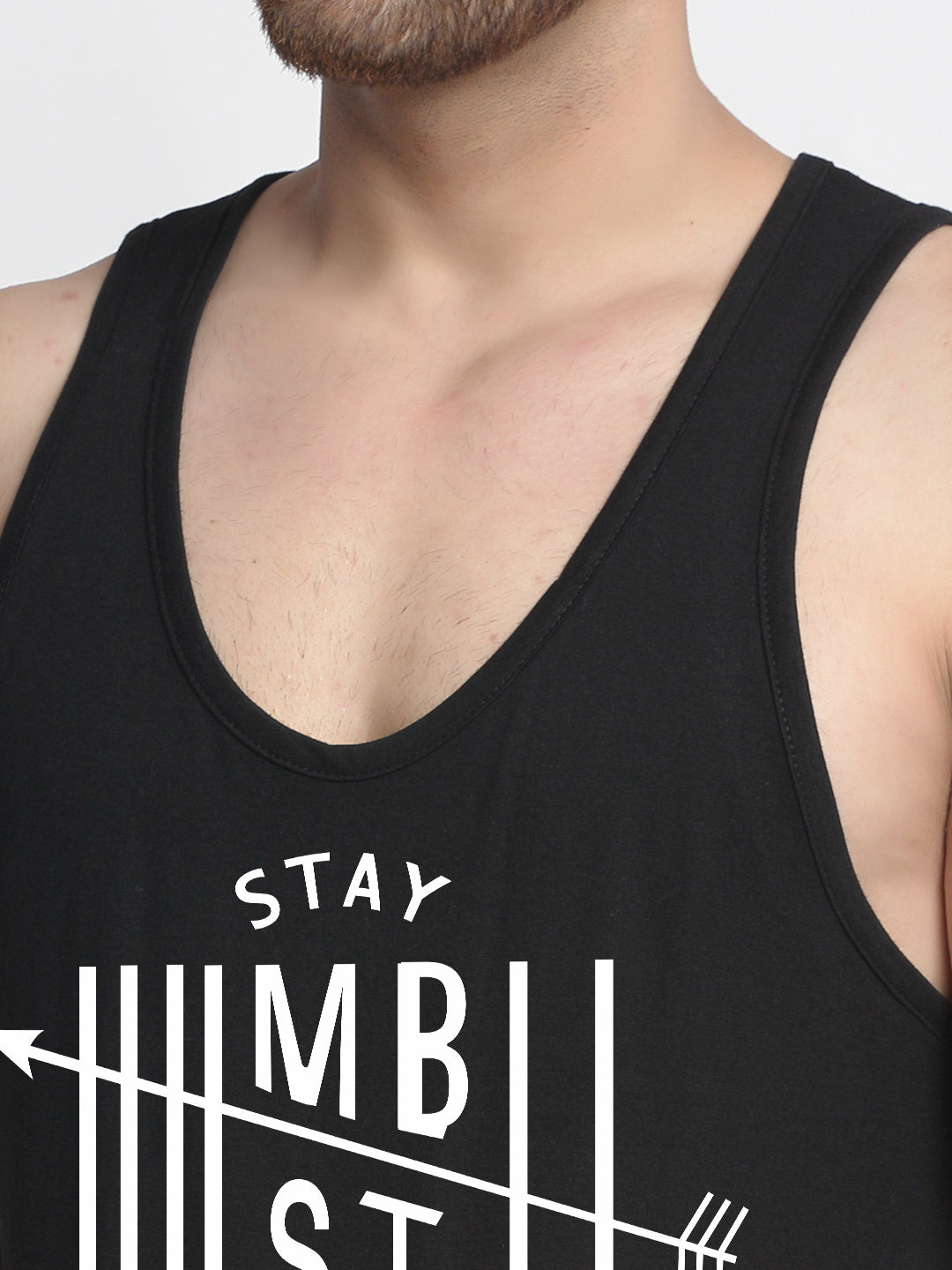Stay Humble Hard Printed Innerwear Gym Vest - Friskers