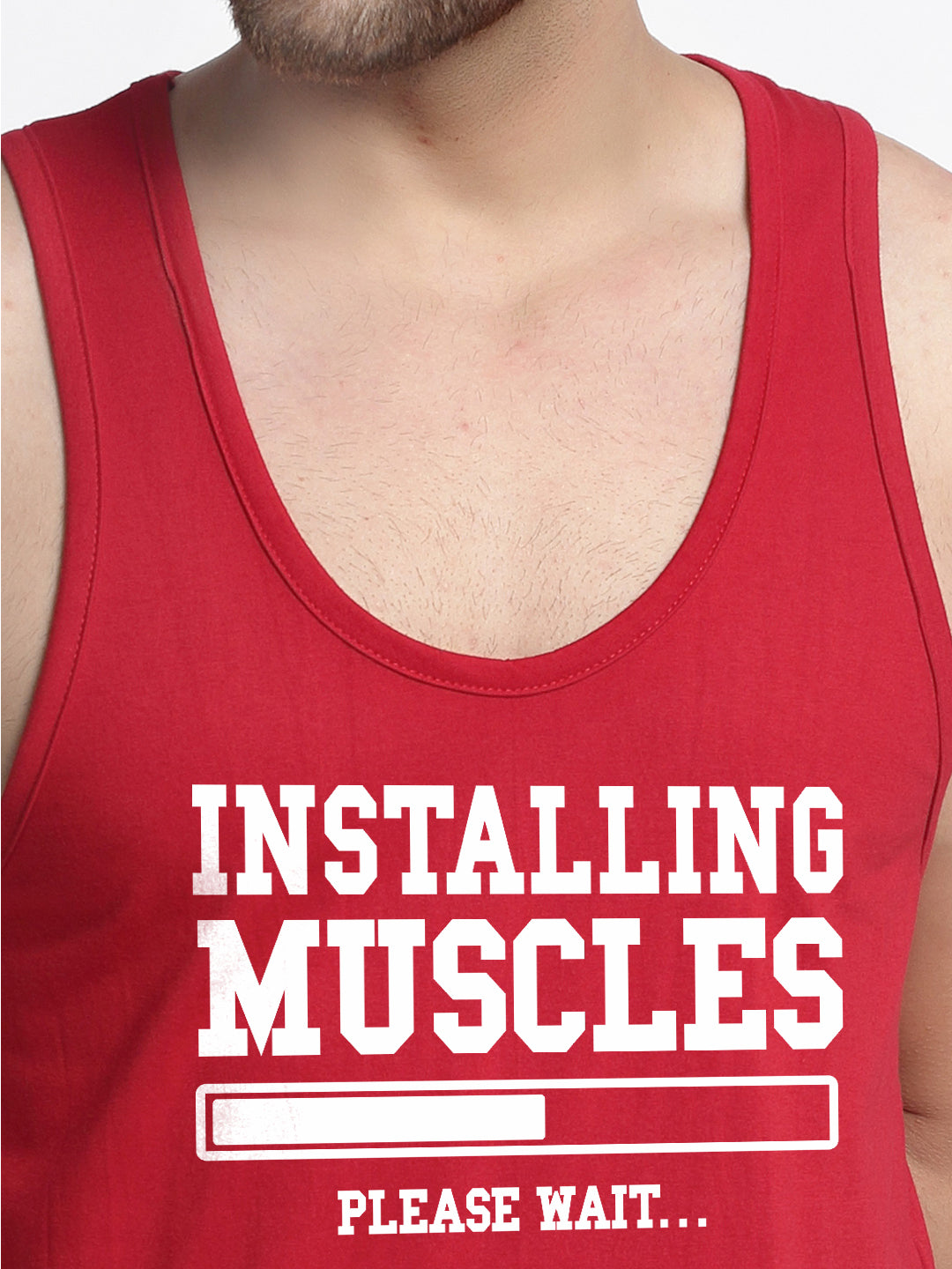 Installing Muscle Printed Innerwear Gym Vest - Friskers