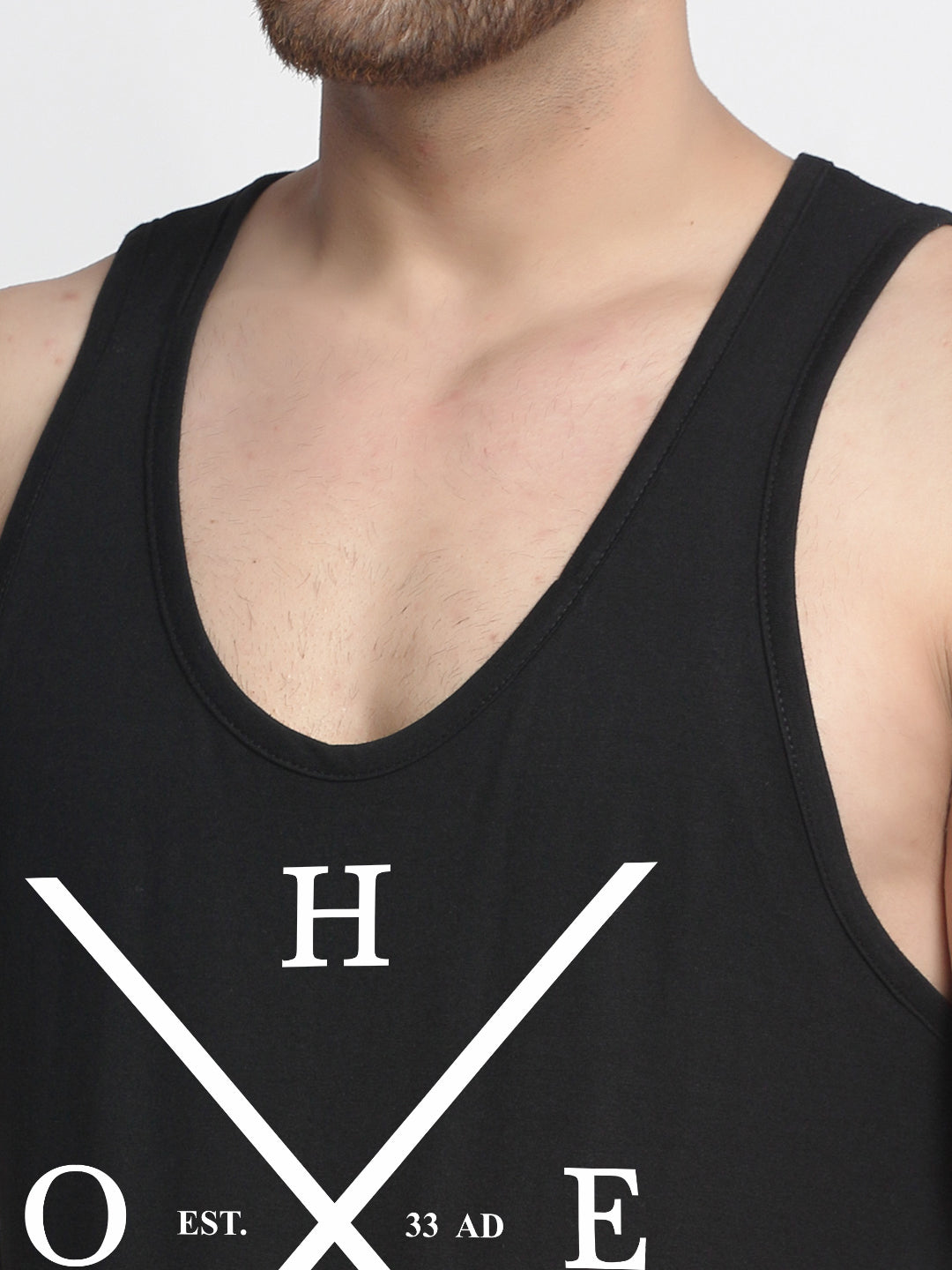 Men Hope Printed Innerwear Gym Vest - Friskers