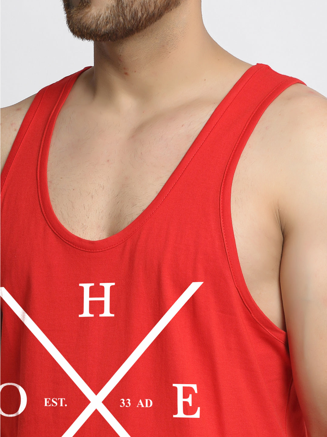 Men Hope Printed Innerwear Gym Vest - Friskers