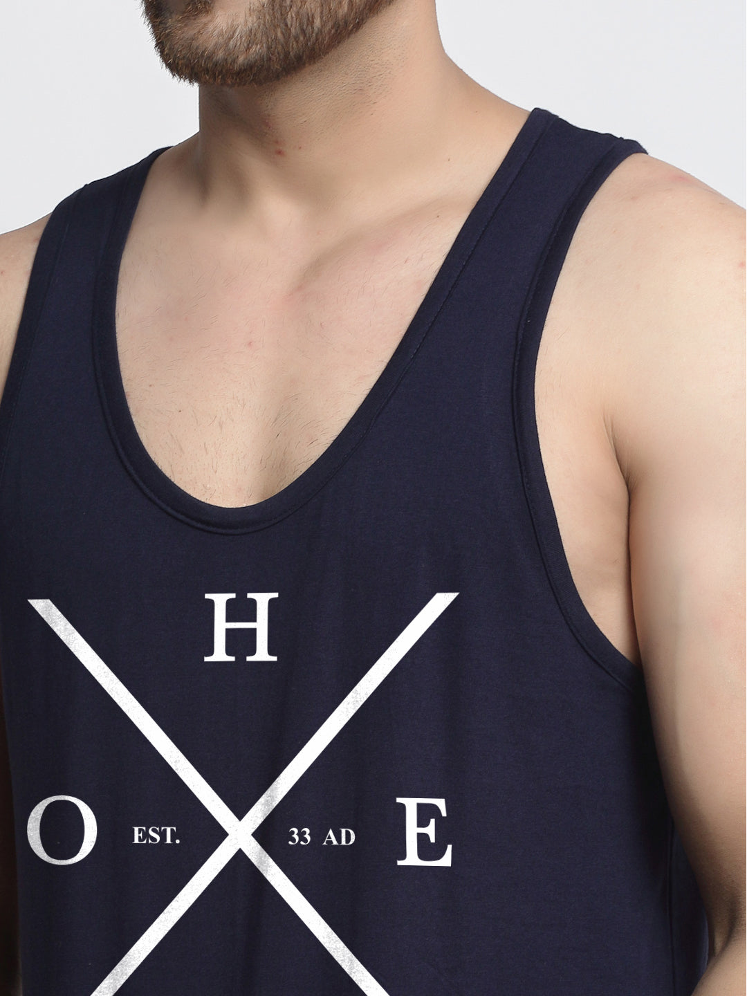 Men Hope Printed Innerwear Gym Vest - Friskers