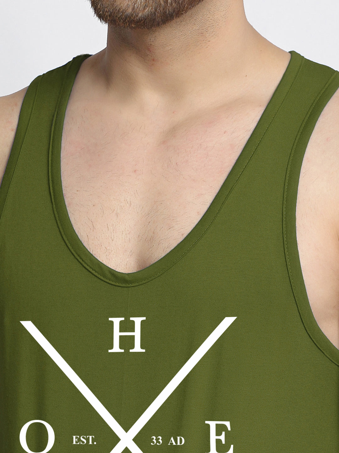 Men Hope Printed Innerwear Gym Vest - Friskers