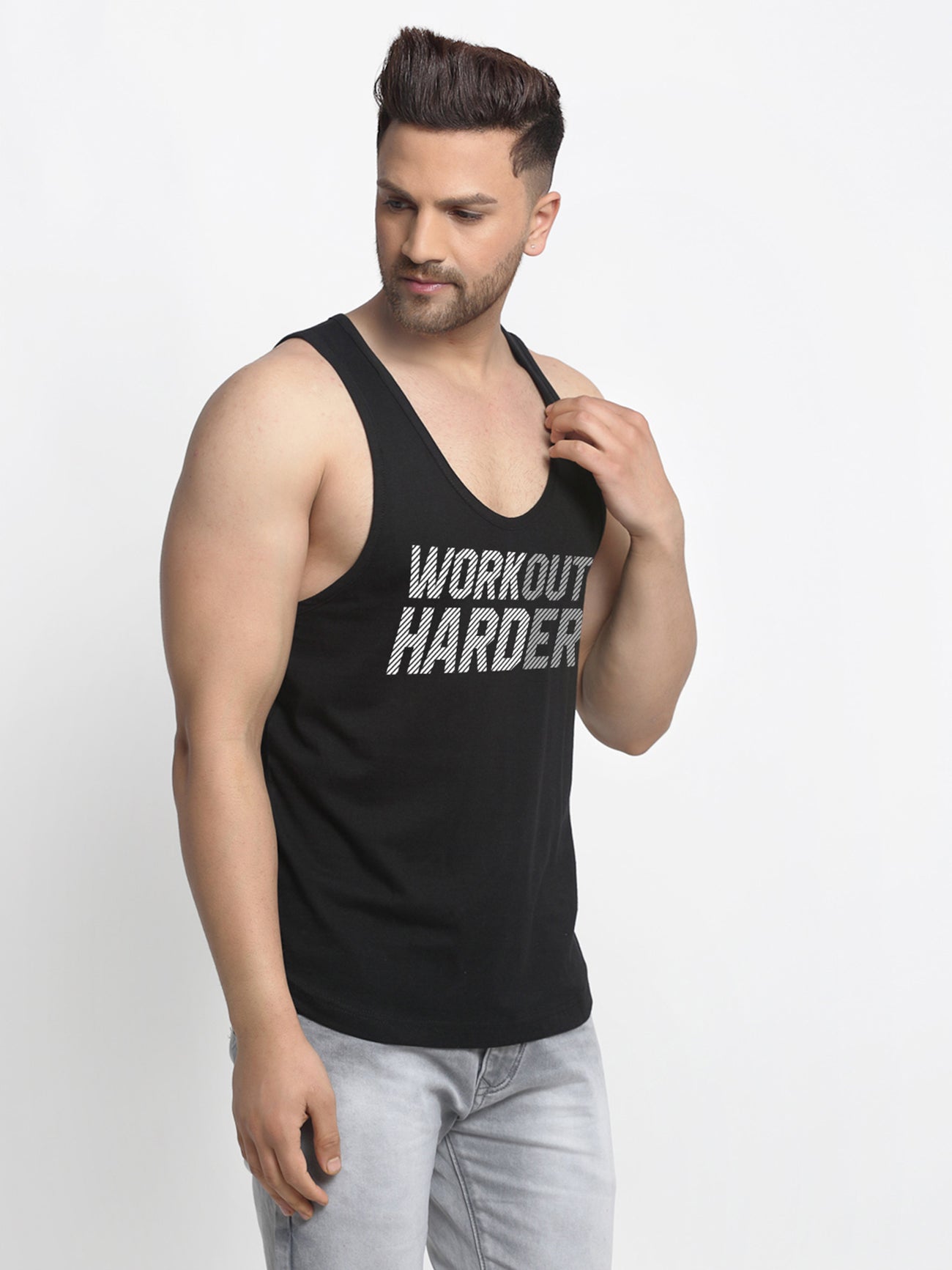 Men Workout Harder Innerwear Gym Vest - Friskers