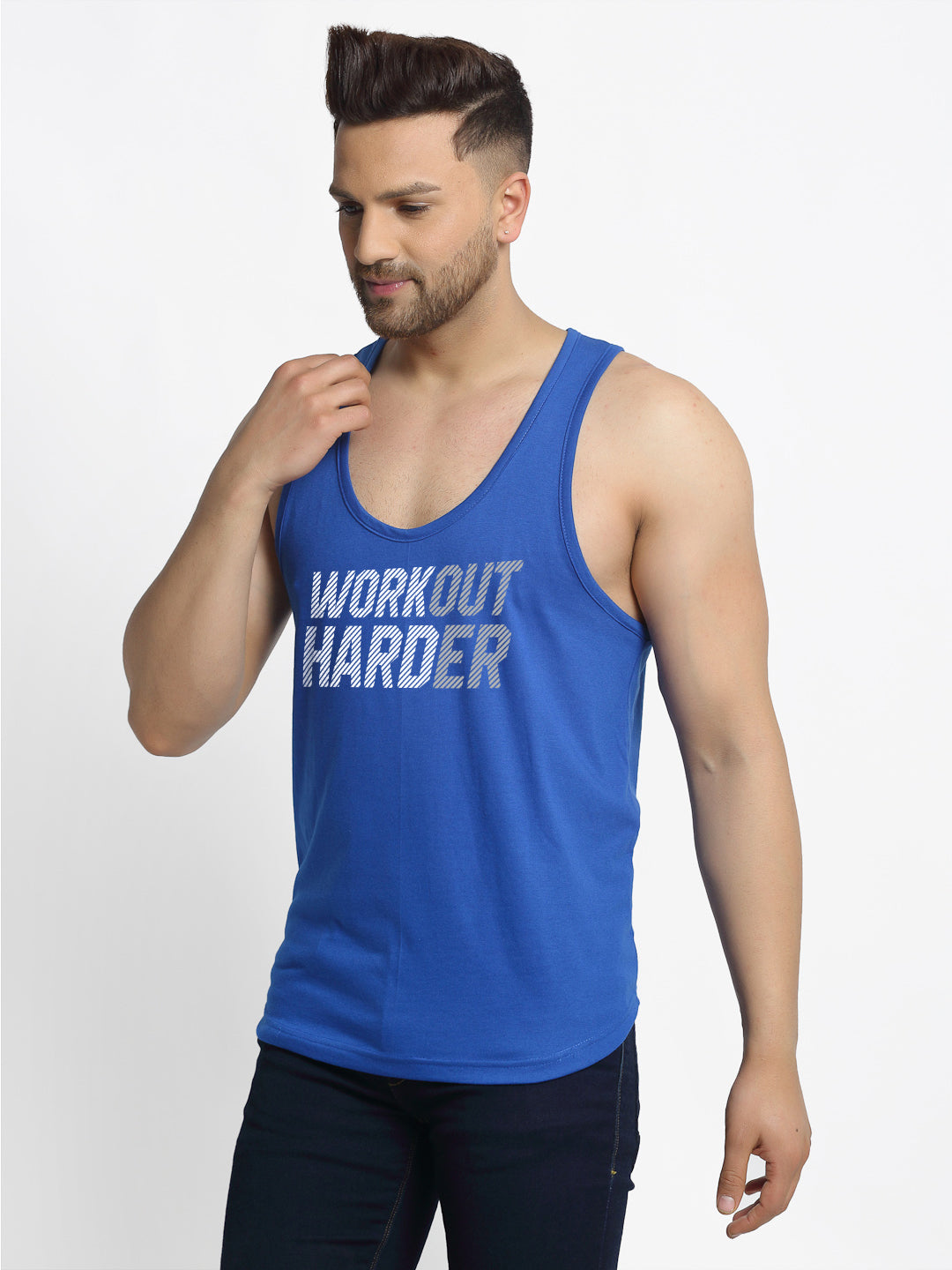 Men Workout Harder Innerwear Gym Vest - Friskers