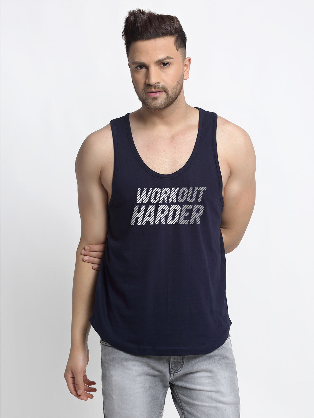 Men Workout Harder Innerwear Gym Vest - Friskers