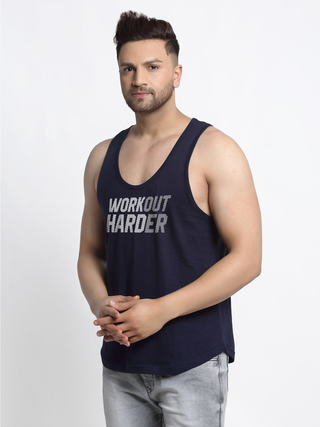 Men Workout Harder Innerwear Gym Vest - Friskers